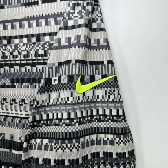 Nike Pro Dri-Fit Half Zip Pullover Jacket Womens Size Medium Gray Geometric - Picture 10 of 13